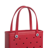 Maxbell Fashion Outdoor EVA Beach Bag Portable Storage Hole Big Bag Basket Red