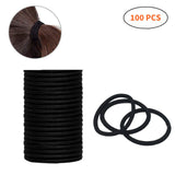 Maxbell 100x Women Hair Ties Anti-Slip Scrunchies Ponytail Holders for Kids 5mm