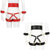 Maxbell Women's Lingerie Set Body Straps Underwear Gothic Valentine'S Day  Red