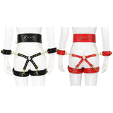 Maxbell Women's Lingerie Set Body Straps Underwear Gothic Valentine'S Day  Red
