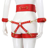 Maxbell Women's Lingerie Set Body Straps Underwear Gothic Valentine'S Day  Red
