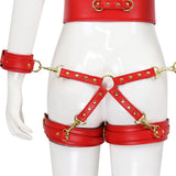 Maxbell Women's Lingerie Set Body Straps Underwear Gothic Valentine'S Day  Red