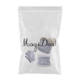 Maxbell 3Pcs Kids Boys Girls Winter Hat Scarf Gloves Neck Warm Face Cover Warm Grey