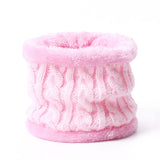 Maxbell Women's Winter Beanie Hat Scarf 3PC Set Knitted Outdoor Fleece Lining  pink