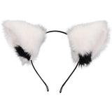 Maxbell Cat Ear Headband Headpiece Anime Accessories for Festival Lolita Women White