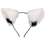 Maxbell Cat Ear Headband Headpiece Anime Accessories for Festival Lolita Women White