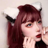 Maxbell Cat Ear Headband Headpiece Anime Accessories for Festival Lolita Women White