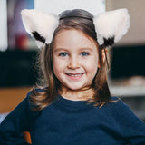 Maxbell Cat Ear Headband Headpiece Anime Accessories for Festival Lolita Women White