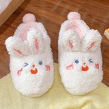 Maxbell Fashion Animal Slippers House Soft Comfy Winter Warm Plush rabbit 38 to 39