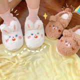 Maxbell Fashion Animal Slippers House Soft Comfy Winter Warm Plush rabbit 38 to 39