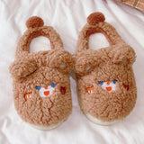 Maxbell Fashion Animal Slippers House Soft Comfy Winter Warm Plush bear 36 to 37