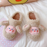 Maxbell Fashion Animal Slippers House Soft Comfy Winter Warm Plush coffee 36 to 37