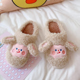 Maxbell Fashion Animal Slippers House Soft Comfy Winter Warm Plush coffee 36 to 37