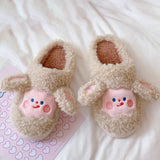 Maxbell Fashion Animal Slippers House Soft Comfy Winter Warm Plush coffee 40 to 41