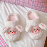 Maxbell Fashion Animal Slippers House Soft Comfy Winter Warm Plush white 38 to 39