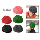 Maxbell Crochet Knit Beanie Hat Adult Kid Horrible Brain Prop Red Kid