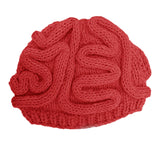 Maxbell Crochet Knit Beanie Hat Adult Kid Horrible Brain Prop Red Kid