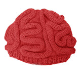 Maxbell Crochet Knit Beanie Hat Adult Kid Horrible Brain Prop Red Kid