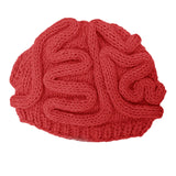 Maxbell Crochet Knit Beanie Hat Adult Kid Horrible Brain Prop Red Kid