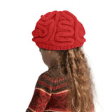 Maxbell Crochet Knit Beanie Hat Adult Kid Horrible Brain Prop Red Kid