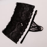 Maxbell 2Pcs Men G-String Thongs Underwear Bulge Pouch Crotchless Panties Black