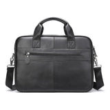 Maxbell Men's Business Briefcase Bag Leather Shoulder Messenger for Computer Office Black