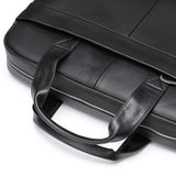 Maxbell Men's Business Briefcase Bag Leather Shoulder Messenger for Computer Office Black