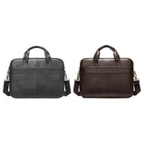 Maxbell Men's Business Briefcase Bag Leather Shoulder Messenger for Computer Office Black