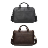 Maxbell Men's Business Briefcase Bag Leather Shoulder Messenger for Computer Office Black