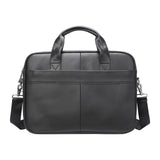 Maxbell Men's Business Briefcase Bag Leather Shoulder Messenger for Computer Office Black