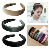 Maxbell Classic Sponge Thick Headbands Puffy Hairbands Headwear for Women Black