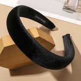 Maxbell Classic Sponge Thick Headbands Puffy Hairbands Headwear for Women Black
