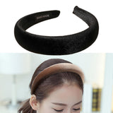 Maxbell Classic Sponge Thick Headbands Puffy Hairbands Headwear for Women Black