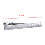 Maxbell Casual Men Tie Clip Bar Clasp Necktie Clasp Pin for Business Office  white