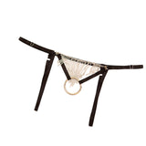 Maxbell Men's G-String Thongs String Metal O-Ring Underwear Bandage Swimsuit  Black