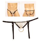 Maxbell Men's G-String Thongs String Metal O-Ring Underwear Bandage Swimsuit  Black