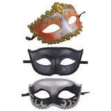 Maxbell Fox Half Face Mask Costume Cosplay Masquerade Ball Mask for Halloween Party White Orange