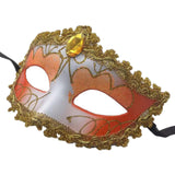 Maxbell Fox Half Face Mask Costume Cosplay Masquerade Ball Mask for Halloween Party White Orange