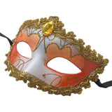 Maxbell Fox Half Face Mask Costume Cosplay Masquerade Ball Mask for Halloween Party White Orange