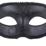 Maxbell Fox Half Face Mask Costume Cosplay Masquerade Ball Mask for Halloween Party Black