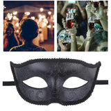 Maxbell Fox Half Face Mask Costume Cosplay Masquerade Ball Mask for Halloween Party Black