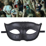 Maxbell Fox Half Face Mask Costume Cosplay Masquerade Ball Mask for Halloween Party Black