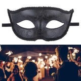 Maxbell Fox Half Face Mask Costume Cosplay Masquerade Ball Mask for Halloween Party Black