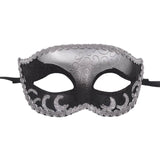 Maxbell Fox Half Face Mask Costume Cosplay Masquerade Ball Mask for Halloween Party Silver Black