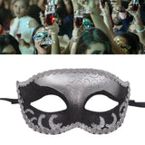 Maxbell Fox Half Face Mask Costume Cosplay Masquerade Ball Mask for Halloween Party Silver Black