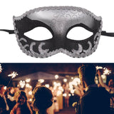 Maxbell Fox Half Face Mask Costume Cosplay Masquerade Ball Mask for Halloween Party Silver Black