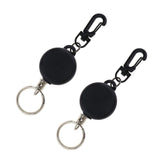 Maxbell 5 Pieces Retractable Keychain Clip Extendable Split Ring Pull Recoil 60cm