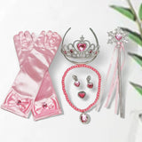 Maxbell Girls Princess Belle Costume Cosplay Props Glove Party Dress up Set pink