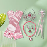 Maxbell Girls Princess Belle Costume Cosplay Props Glove Party Dress up Set pink