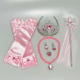 Maxbell Girls Princess Belle Costume Cosplay Props Glove Party Dress up Set pink